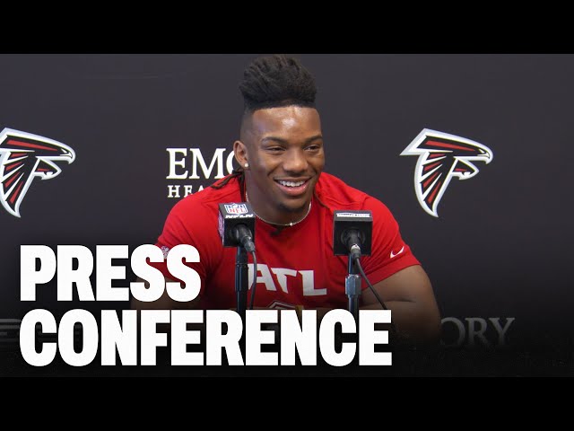 Bijan Robinson arrives in Atlanta | Press Conference | 2023 NFL Draft | Atlanta Falcons