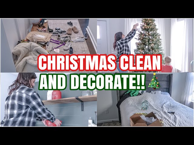 CHRISTMAS CLEAN AND DECORATE 2024 | MESSY HOUSE CLEANING | REAL LIFE MESS