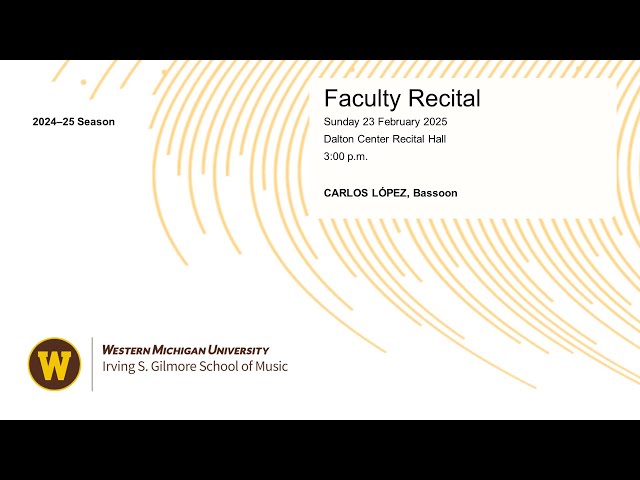 Faculty Recital: Carlos López, Bassoon