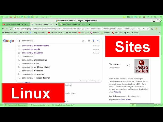 Sites com informações sobre Linux. Onde encontrar informações e documentação?