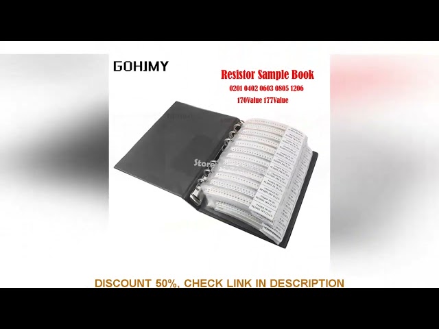 Livro vazio da amostra do resistor de GOHJMY jogo sortido de 1% SMD 4250 PCes 8500 PCes 8850 PCes 02