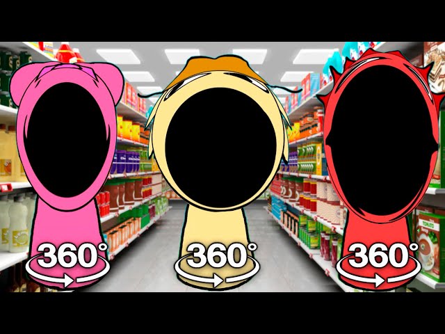 Pop Incredibox Sprunked (Sprunki) - Supermarket in 360° Video Animation | VR /4K