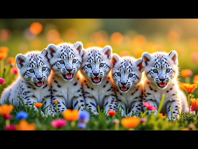 Baby Animals in the Flower Garden Nature ~ Piano Music & Nature Sounds ~ Beautiful Relaxing Music