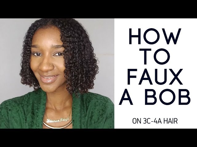 How I Created My FAUX BOB on my 3C- 4A Hair !