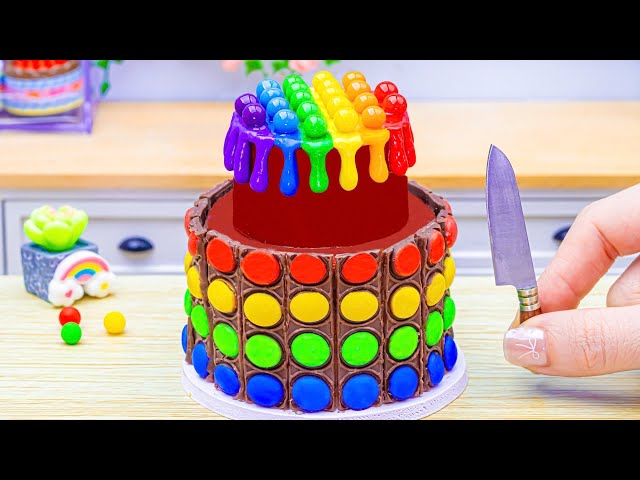 Miniature Rainbow Chocolate Cake Recipes🌈Mini Rainbow Pop It Cake Decorating Ideas🌈Baking Yummy