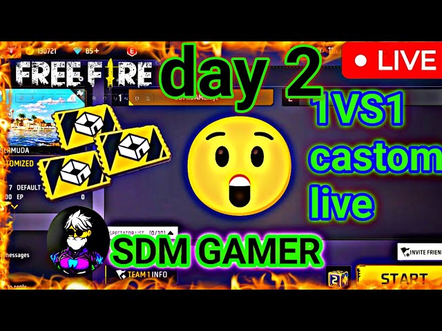 Free fire live castom free fire live stream 😲 free fire live castom 1VS1