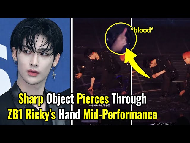 Sharp Object Pierces Through ZEROBASEONE Ricky’s Hand Mid-Performance