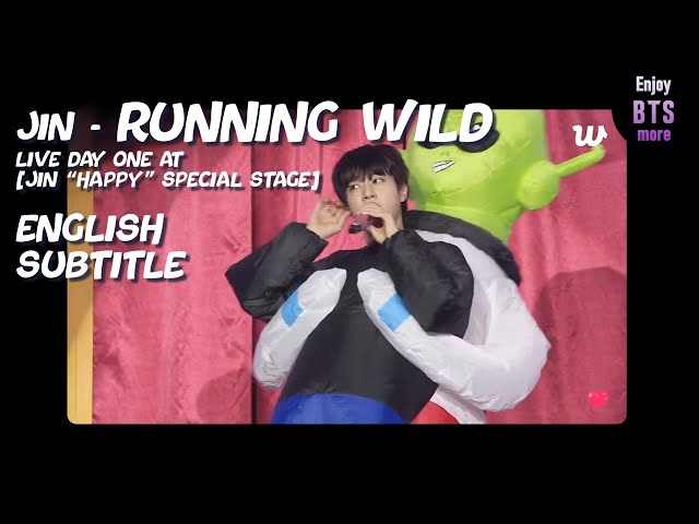 Jin of BTS -  'Running Wild' (Day 1) live at [Jin “Happy” Special Stage] 2024 [ENG SUB] [HD]