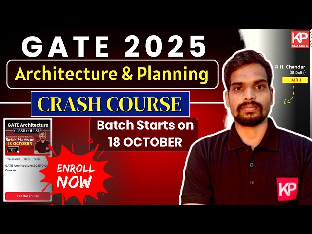 GATE Architecture 2025 Crash Course | KP Classes