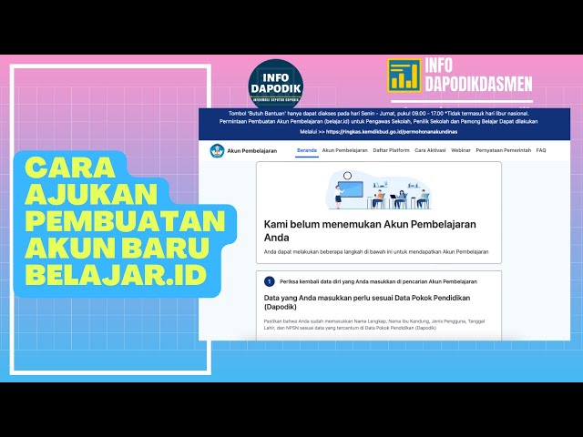 CARA MENGAJUKAN PEMBUATAN AKUN BARU BELAJAR.ID | BAGI GURU/TENDIK YANG BELUM PUNYA