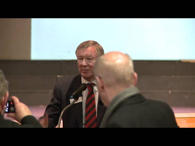 Alex Ferguson at launch night Govan High School