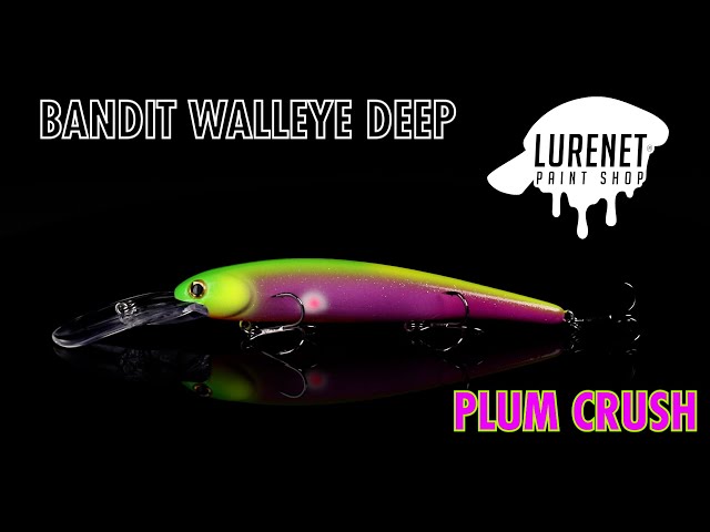 Bandit Walleye Deep Plum Crush - Lurenet Paint Shop (Custom Painted Lures)