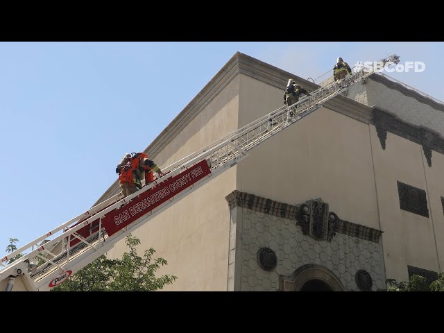 Crews Challenged By Fire Historic San Bernardino Building