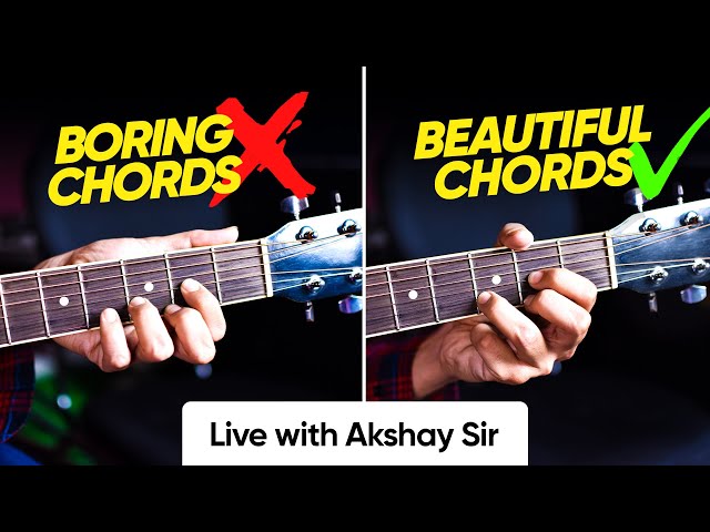 🔴 LIVE at 8:30 PM with Akshay Sir | Learn some MUST KNOW Beautiful Guitar Chords 😍