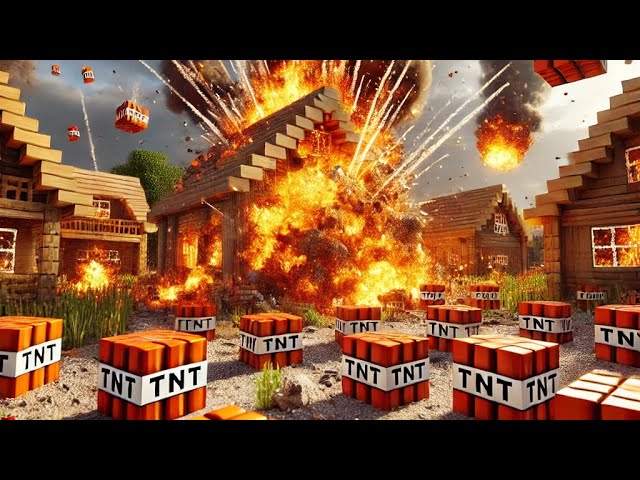 Minecraft TNT Village #shorts #minecraft #live