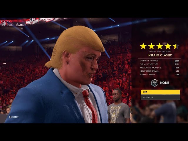 WWE 2K22 PS5 donald trump vs joe biden