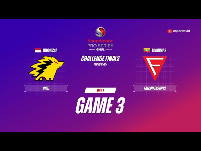 ONIC vs Falcon Esports GAME 3 Snapdragon Pro Series Season 6 | FCON vs ONIC ESPORTSTV