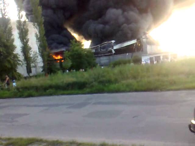 Pożar Hali Recycling VIG Utylizacja Śmieci Myszków Światowit 04.08.2011