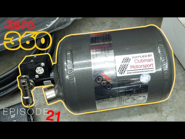 lifeline zero 360 fire extinguisher upgrade. Race car fire extinguisher system install. episode 21