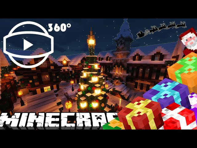 Can you find the gift🎁 in 360° from SANTA CLAUS [VR] Minecraft video🎄