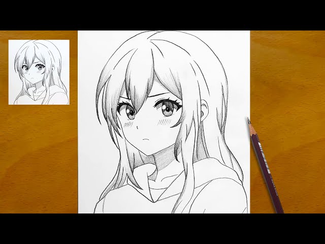 How to Draw a Beautiful Anime Girl  Easy Anime Sketch Step by Step  Pencil Drawing Art