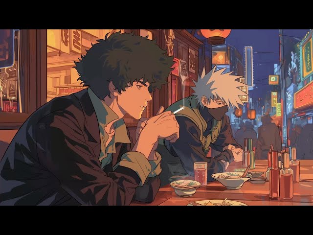 1980's Tokyo Night Jazz • Kakashi vs Cowboy Bebop | Lofi chill beats to relax/study to