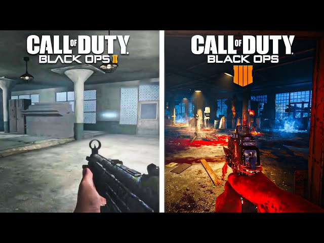 Mob of the Dead Pre Alpha Vs Blood of the Dead Comparison (BO2 vs BO4)