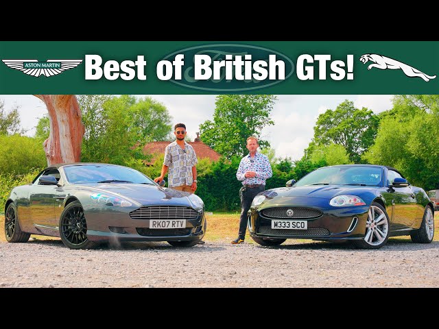 Aston Martin DB9 vs Jaguar X150 XKR - Best Of British GTs!