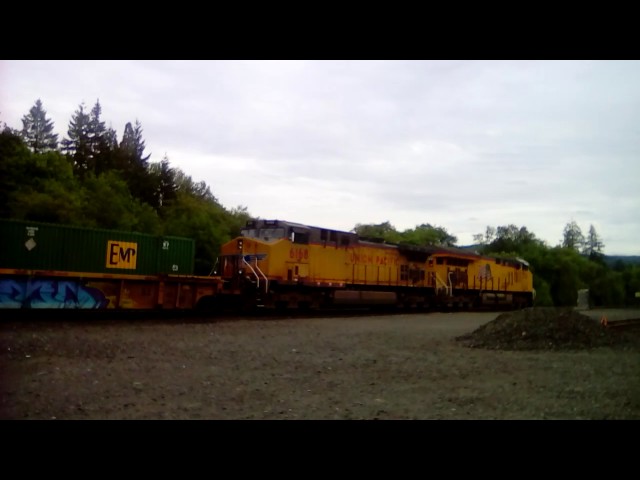 Union Pacific freight train going southbound on main track 1 video 3 of 3 on flag day