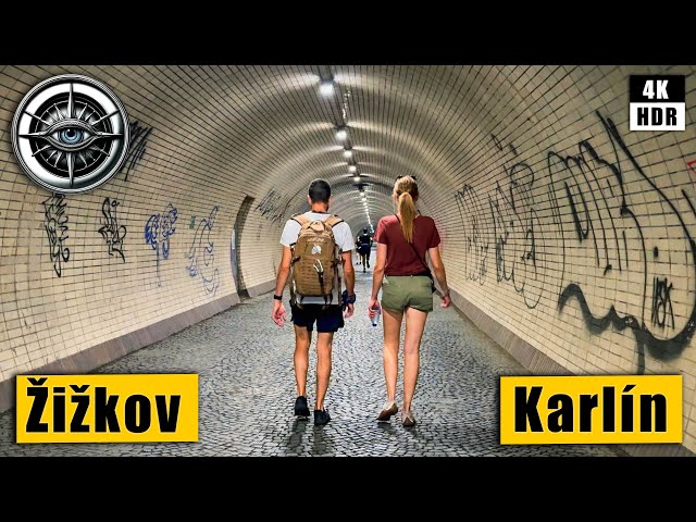 The Secret Tunnel in Prague - Walking Tour from Žižkov to Karlin 🇨🇿 Czech Republic  4K HDR ASMR