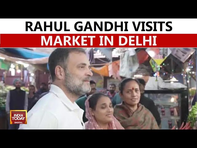 Rahul Gandhi Visits Vegetable Market In Delhi, Criticised Central Government For Rising Inflation