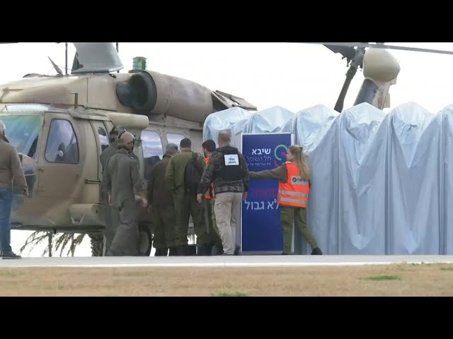 Helicopter carrying released hostage Eli Sharabi lands at hospital | AFP