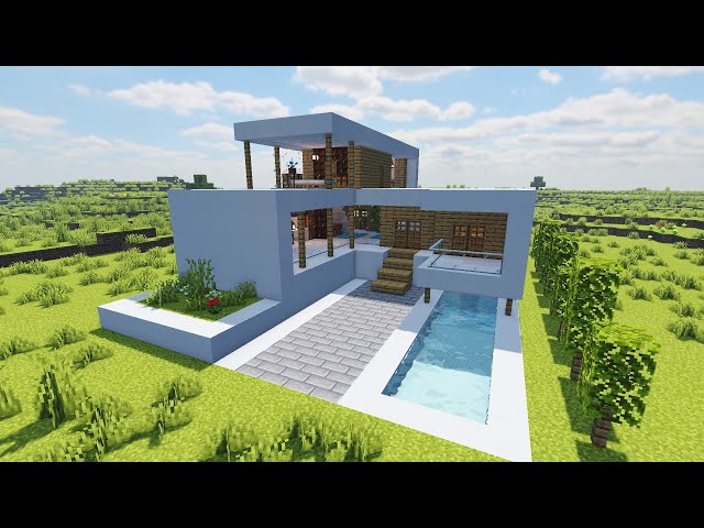 Minecraft: How to Build a Modern House Tutorial (Easy)