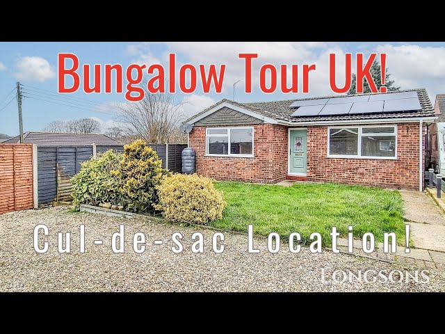 BUNGALOW TOUR UK Cul-de-sac location!  For Sale £220,000 Sporle, Norfolk - Longsons estate agents.