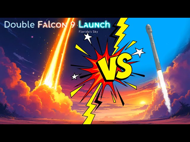 🚀 Witnessing TWO Epic SpaceX Falcon 9 Launches from Florida’s Beaches! 🌊🔥