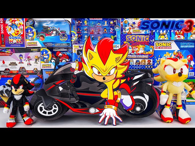 Sonic The Hedgehog 3 Movie Toys Unboxing Review | Super Sonic with Motorcycle Box