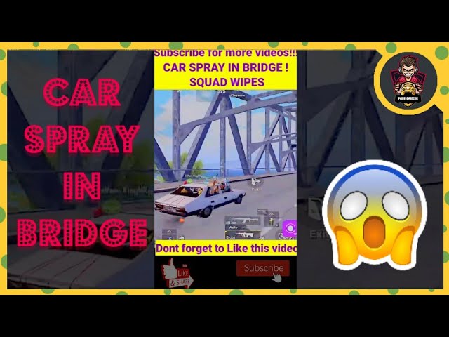 PUBG CAR SPRAY IN BRIDGE PARITHABANGAL | PUBGMOBILE