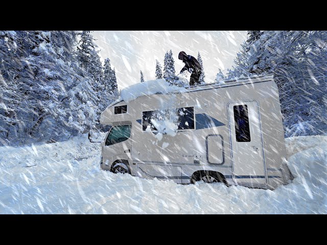 Car Camping Buried in Heavy Snow | Encounters with Snow Monsters