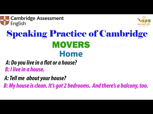 Speaking Practice - MOVERS - Home