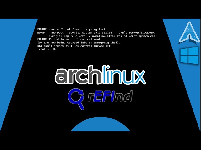 Fix rEFInd in Arch Linux