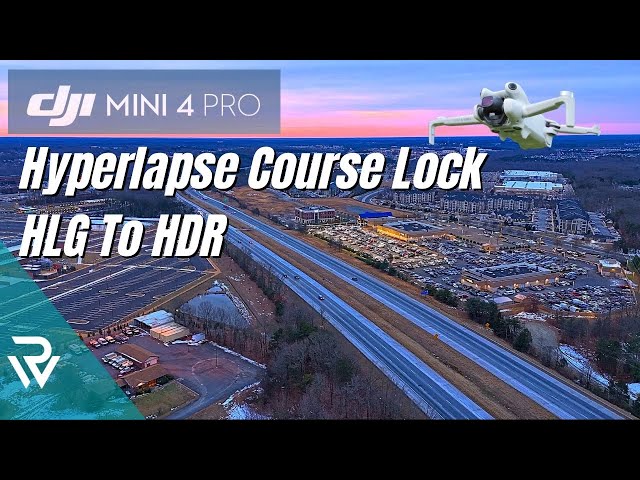 HyperLapse Course Lock @ Dawn - HLG Color Profile To HDR - DJI Mini 4 Pro