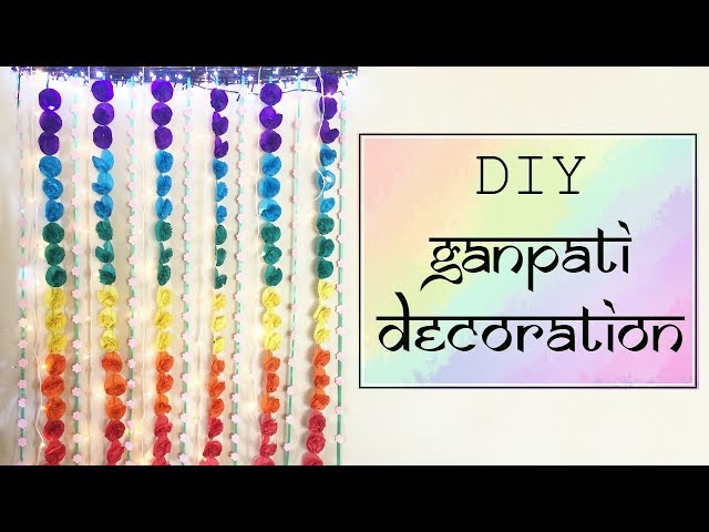 DIY : Ganpati Decoration at Home 2017 ♡ | Shreeja Bagwe