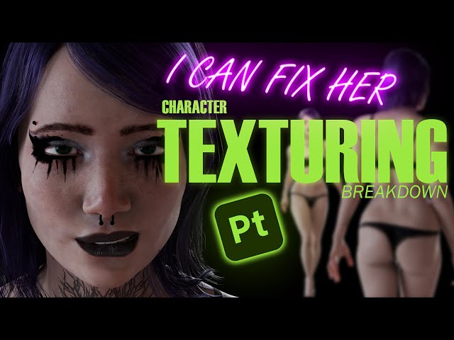 Character Skin Texturing Breakdown in Substance Painter from Blender