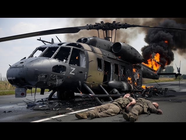 1 MINUTE AGO! US air defense systems shoot down 50 of Russia's most expensive KA-52 helicopters