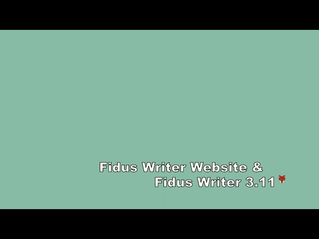 Fidus Writer Website plugin