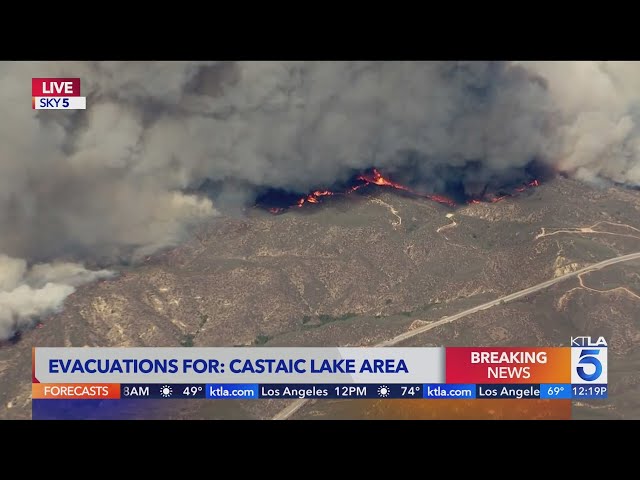 Hughes Fire - KTLA 5 News Wednesday 12:30 p.m. Team Coverage