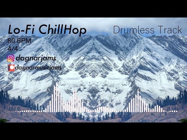 Lo-Fi ChillHop - Drumless Track | 80 BPM | No Drums | Backing Track Jam For Drummers