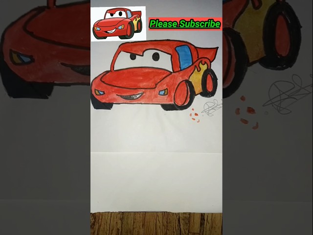 Lighting McQueen Drawing #shorts #viral #viral_video #cars