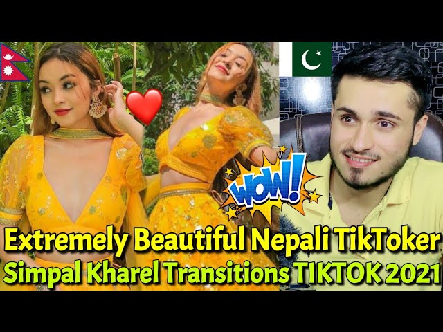 React Beautiful Nepali TikToker Simpal Kharel Transitions TIKTOK VIDEOS 2021 | Rk ReActions