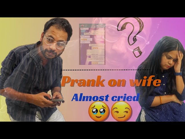 Cheating Prank on wife|😰Almost Cried |Couple challenges|